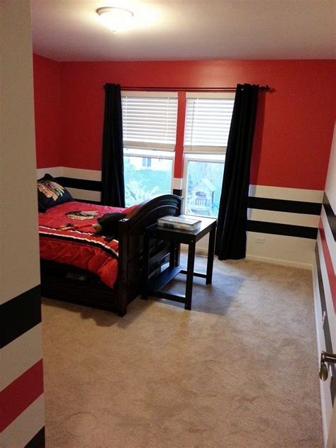 Blackhawks Themed Bedroom | Blackhawks room, Blackhawks ...