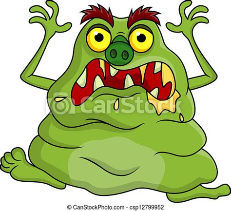 Clipart Vector Of Ugly Monster Cartoon Vector Illustration Of Ugly