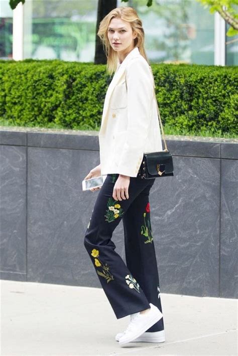 Karlie Kloss Just Pulled Off Floral Patterned Pants In The Chicest Way X C