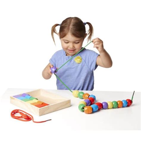 Melissa And Doug Primary Lacing Wooden Beads