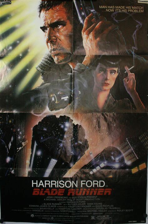 Blade Runner Harrison Ford Original Movie Theater Poster