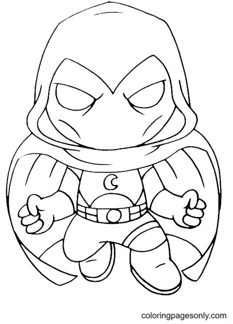 26 Free Printable Moon Knight Coloring Pages