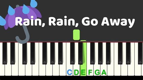 Rain Rain Go Away Easy Piano Tutorial With Free Sheet Music Youtube