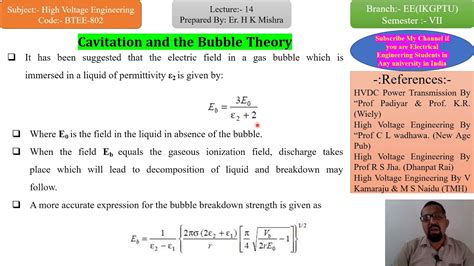 Cavitation And Bubbles Theory Liquid Breakdown Mechanism Youtube