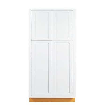 36 Wide 84 Tall Pantry Kitchen Cabinet Snow White Inset Shaker