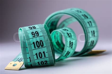 Curved Measuring Tape Measuring Tape Of The Tailor Closeup View Of
