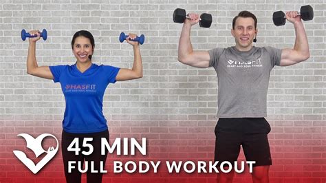 Full Body Workout With Dumbbells 45 Min Total Body Strength Workout With Weights At Home