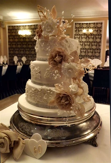 60th Diamond Wedding Anniversary Cake. Diamond Wedding cake | Wedding