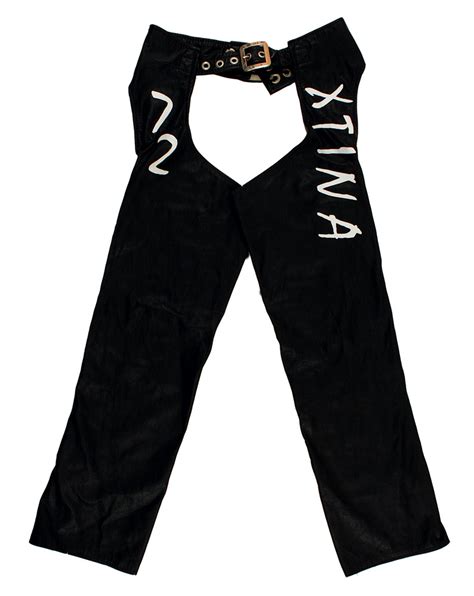 Lot Detail Christina Aguilera Stage Worn Black Leather Chaps