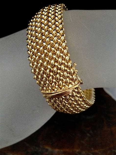 Vintage 14k Italian Gold Bracelet Bridal Gold Jewellery Gold Bracelet Gold