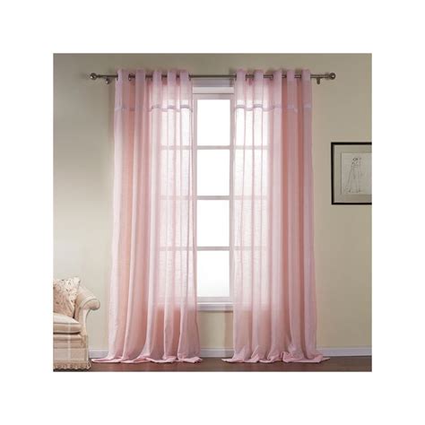 Baby Pink Nursery Sheer Curtain Custom Window Treatment For Kids Room
