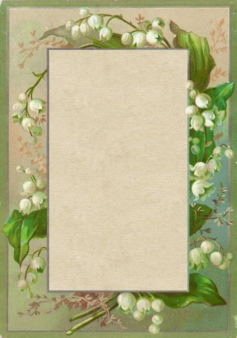 Letter Paper Printable Frames Lily Of The Valley