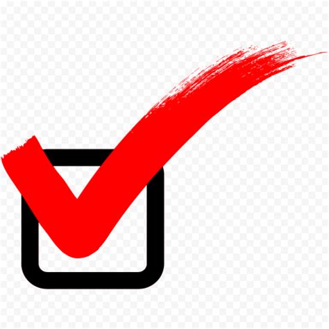 HD Red Checkbox Tick Mark Icon Symbol PNG Citypng