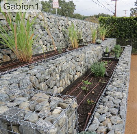 Gabion Vegetable Terraces Landscaping Retaining Walls Sloped Garden
