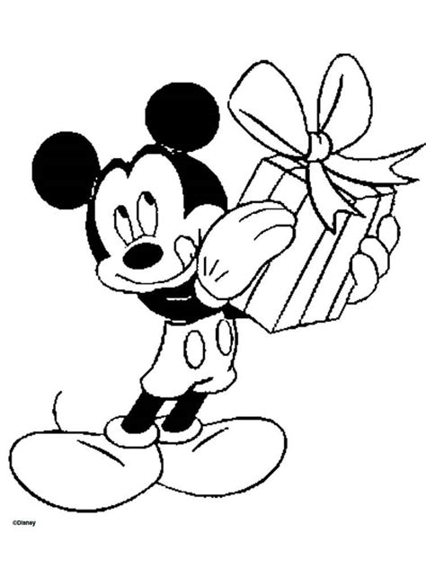 Mickey Mouse Christmas Coloring Pages Free Printable Mickey Mouse