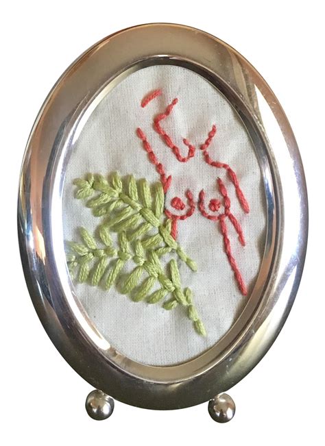 Mini Nude Embroidery Framed Chairish