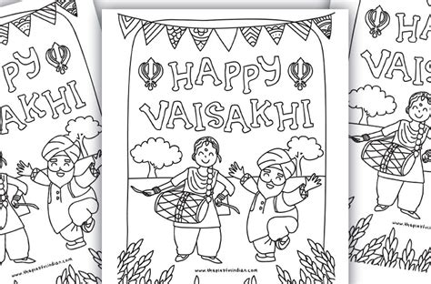 Free Printable Vaisakhi Colouring Page