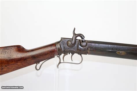 Antique Engraved Gp Foster Percussion Rifle