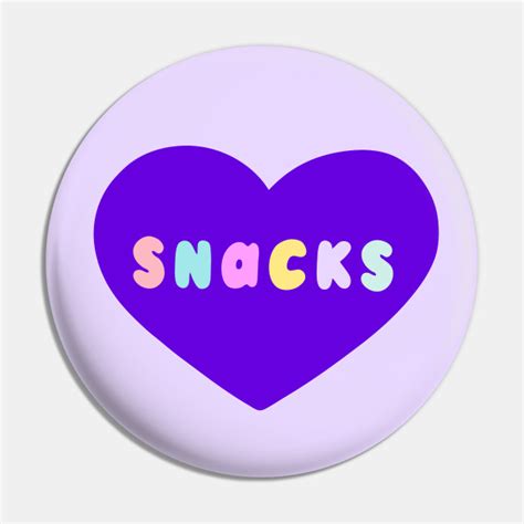 Love Snacks In Purple Snack Pin Teepublic