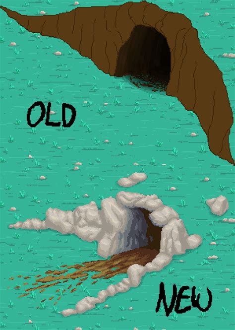 Ive Finally Updated The Cave Entrance From My Placeholder Art For My