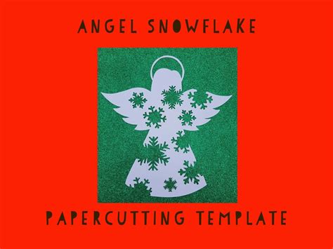 Papercutting Template Angel Snowflake Jpegpdf And Psd Files Can Be