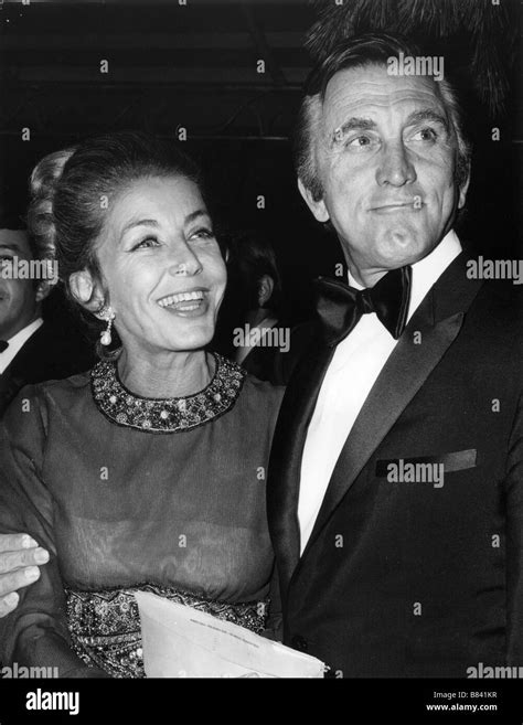 Kirk Douglas And Anne Buydens Black And White Stock Photos And Images Alamy