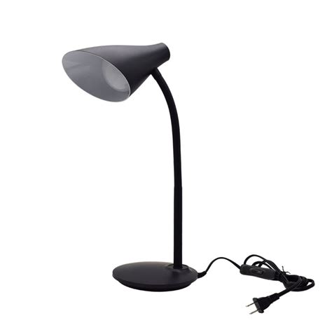 Hampton Bay 196 Inch Plastic Black Led Desk Lamp With Flexible Goose
