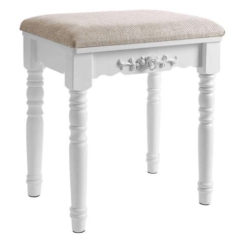 Vanity table set with 3 color lighted mirror & stool, makeup dressing table with touch screen dimming mirror & 2 drawers, wood bedroom gold makeup desk for women, girl, white 4.9 out of 5 stars 21 $184.99 $ 184. Princess Vanity Stool Durable Padded Royal Wooden Stool ...