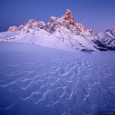 Cimon Della Pala Winter Dusk Dolomites Italy Mountain Photography