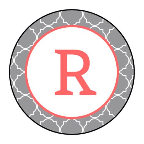 Quatrefoil Monogram Labels Label Templates Ol325