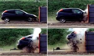 Worlds Fastest Ever Crash Test Car Smashes Into Wall At 120mph A