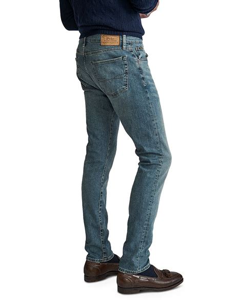 Polo Ralph Lauren Sullivan Slim Fit Distressed Jeans In Mid Wash Blue