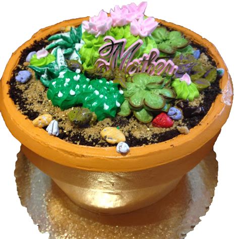If mom is known for her sweet tooth. Mother's Day Cake 3 - Succulent Plant Simple - Aggie's Bakery & Cake Shop