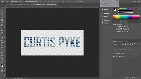 How To Fill Text Photoshop Youtube