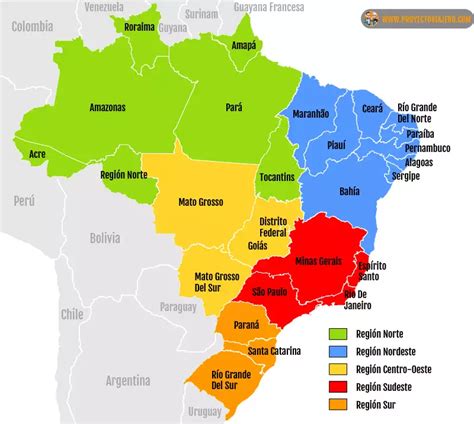Regiones De Brasil ¿cuántos Estados Tiene Brasil