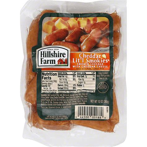 Hillshire Farm Cheddar Litl Smokies Smoked Sausage 13 Oz Shop