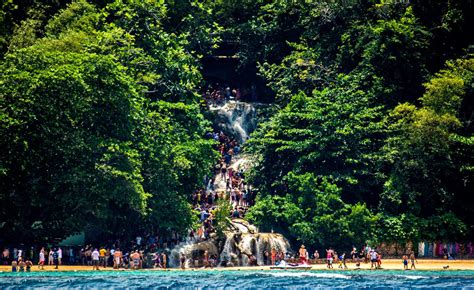 Dunns River Falls Jamaica Natural Waterfalls Famous Waterfalls