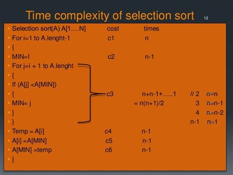 selection sort sorting algorithm in data structure and its time comp…