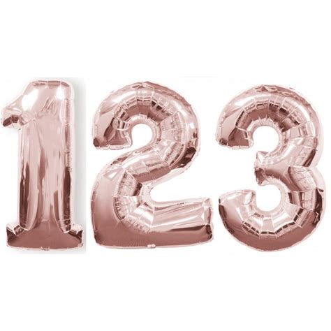 Balloon Foil Number Large Rose Gold Foil Balloons And Bubbles