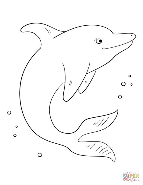 Cute Dolphin Coloring Page Free Printable Coloring Pages
