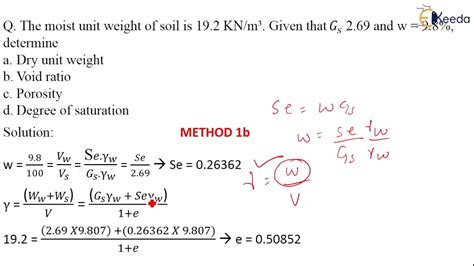 Numerical7 Relationship Between Unitweights With Void Ratio