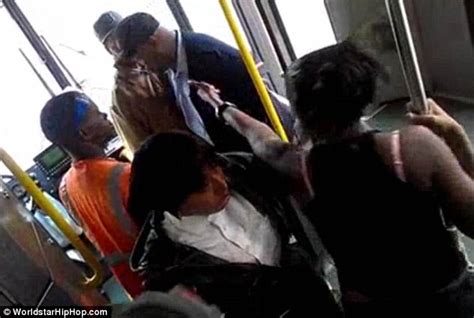 cleveland bus driver caught on video punching unruly female passenger daily mail online