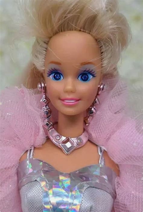 Vintage 90s Sparkle Eyes Barbie Doll 1991 Mattel Prettiest Barbie Ever