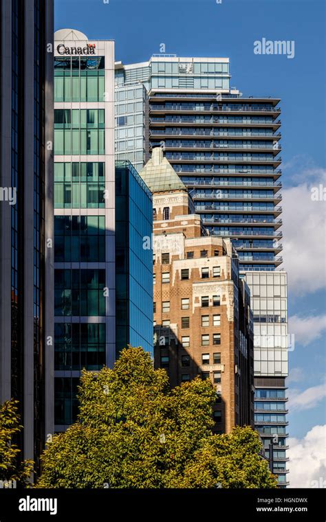 Architectural Detail With Old And New Buildings In Vancouver British