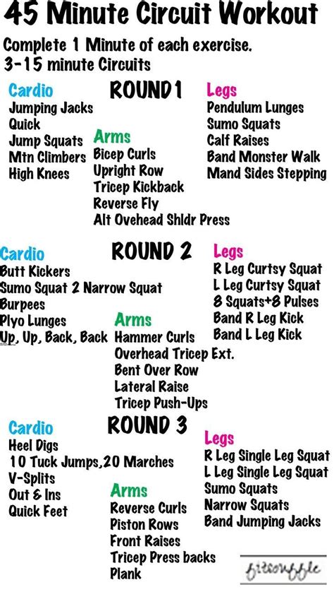 45 Minute Circuit Workout This Quick Full Body Cardio Routine Targets
