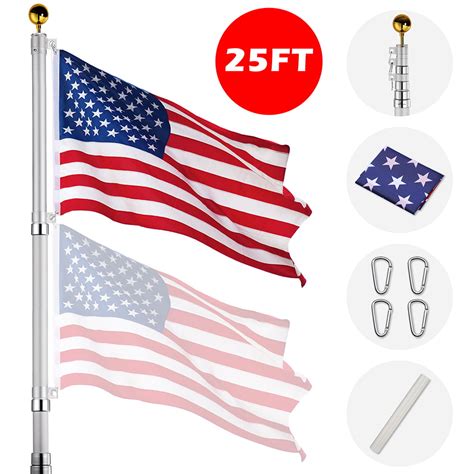 20 Ft Flag Pole Kit Vivohome 20 Ft 25 Ft American Flag Sectional