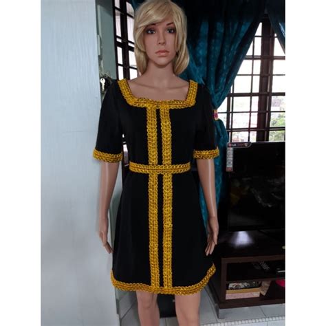 Baju Tradisional Moden Sabah Dress Dusun Kadazan Shopee Malaysia
