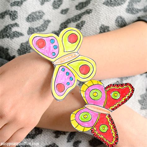 Butterfly Paper Bracelets For Kids Easy Peasy And Fun
