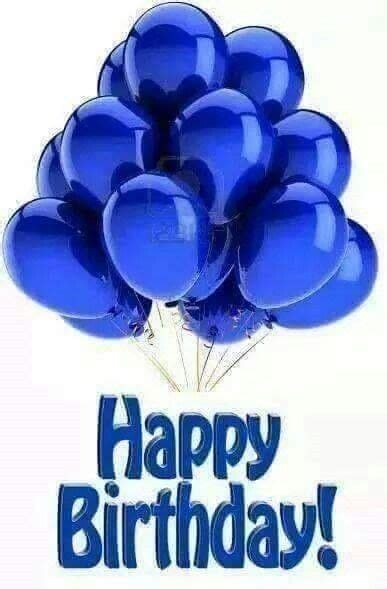 Happy Birthday Greeting Blue Balloons Ok For Man Blue Balloons