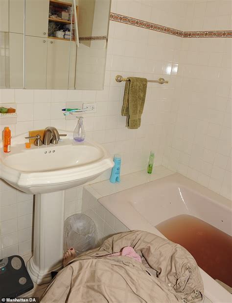 Grisly Crime Scene Photos Show Staged Bathroom Where Millionaire